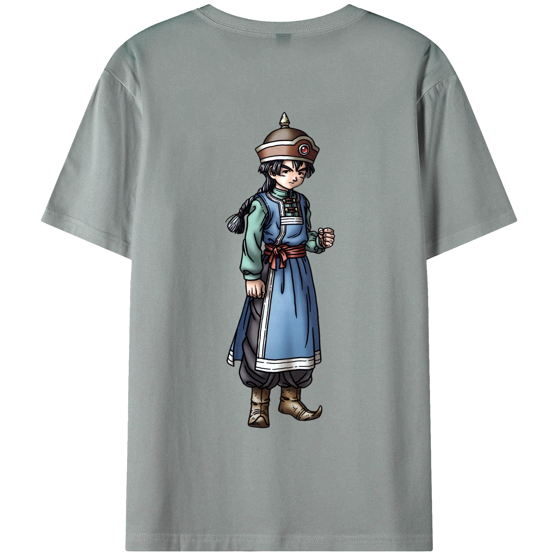 （画像用） ドラゴンクエスト Doragon Kuesuto Dragon Quest 綿100％ メンズ半袖Tシャツ（バックプリント） 通気性